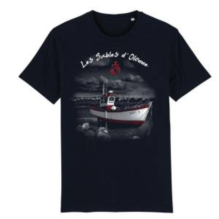 T-shirt unisexe Bateau les Sables d’Olonne Noir Profond L