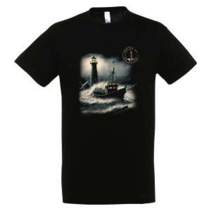 Tshirt unisexe Bateau Phare Île de Ré Phare des Baleines Noir Profond M