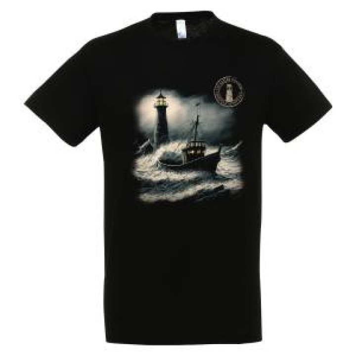 Tshirt unisexe Bateau Phare les Sables dOlonne Noir Profond S