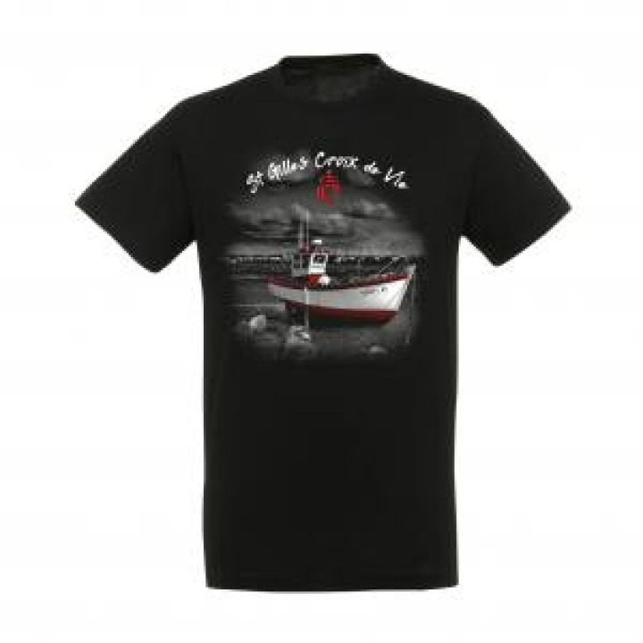 Tshirt unisexe Bateau Saint Gilles Croix de Vie Noir Profond M