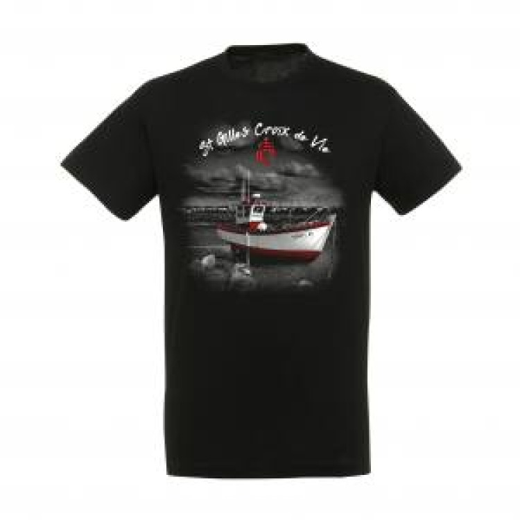 T-shirt unisexe Bateau Saint Gilles Croix de Vie Noir Profond M
