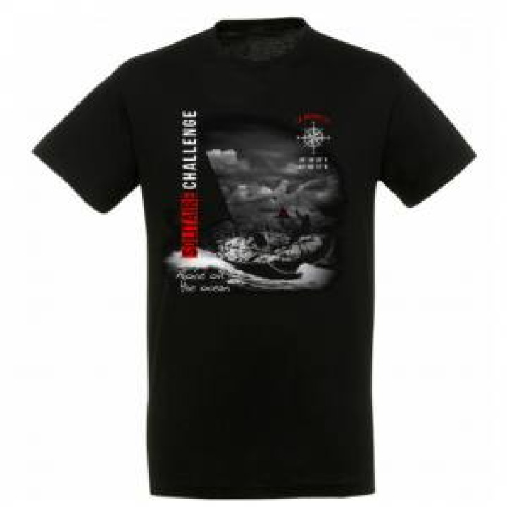Tshirt unisexe Bateau Solitaire Challenge  GPS la Rochelle Noir Profond M
