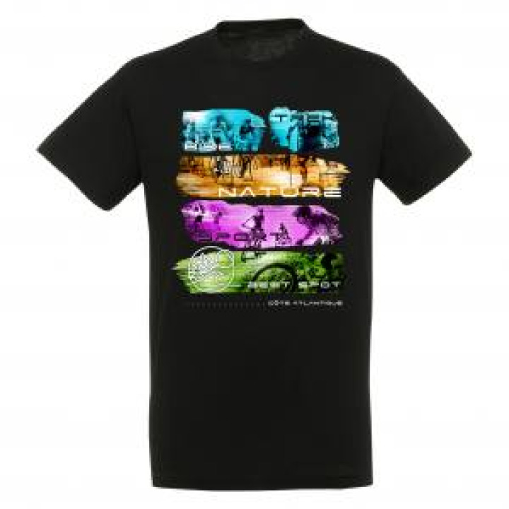 Tshirt unisexe Bike Nature Côte Atlantique Noir Profond XS