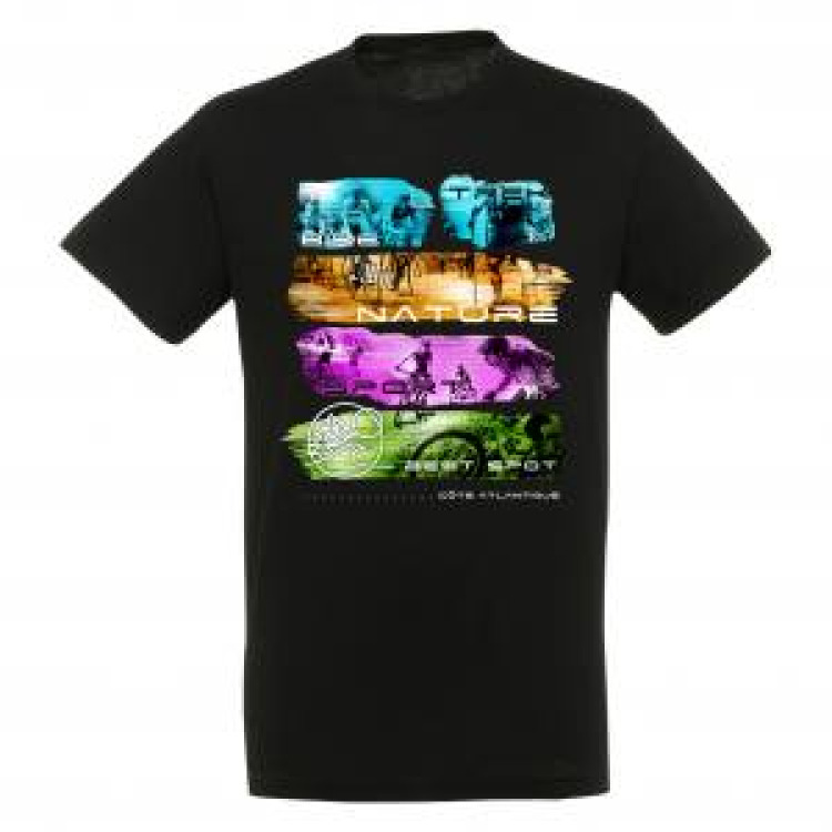 T-shirt unisexe Bike Nature Côte Atlantique Noir Profond XXL