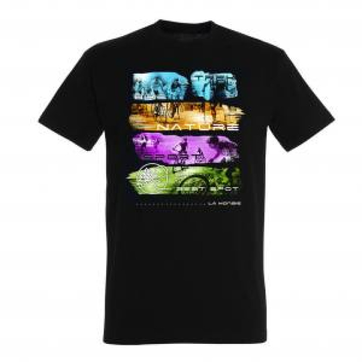 Tshirt unisexe Bike Nature la Mongie Noir Profond XS
