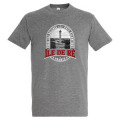 T-shirt unisexe Blason Île de Ré Phare des Baleines Noir Profond S