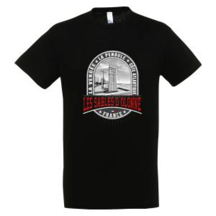 Tshirt unisexe Blason les Sables dOlonne Horloge Noir Profond M