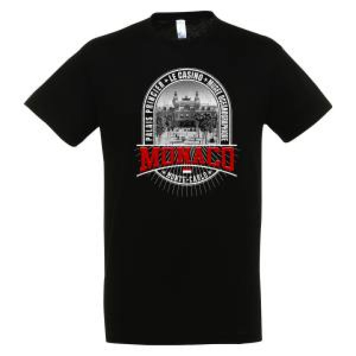 Tshirt unisexe Blason Monaco Palais Princier Gris Chiné S