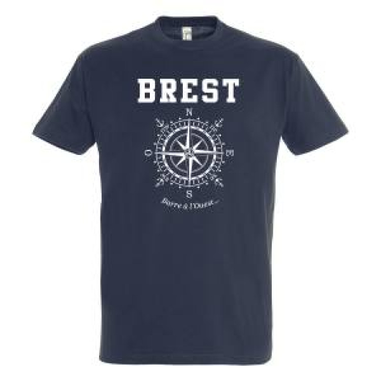 T-shirt unisexe Brest Barre &agrave; l&rsquo;ouest Marine M