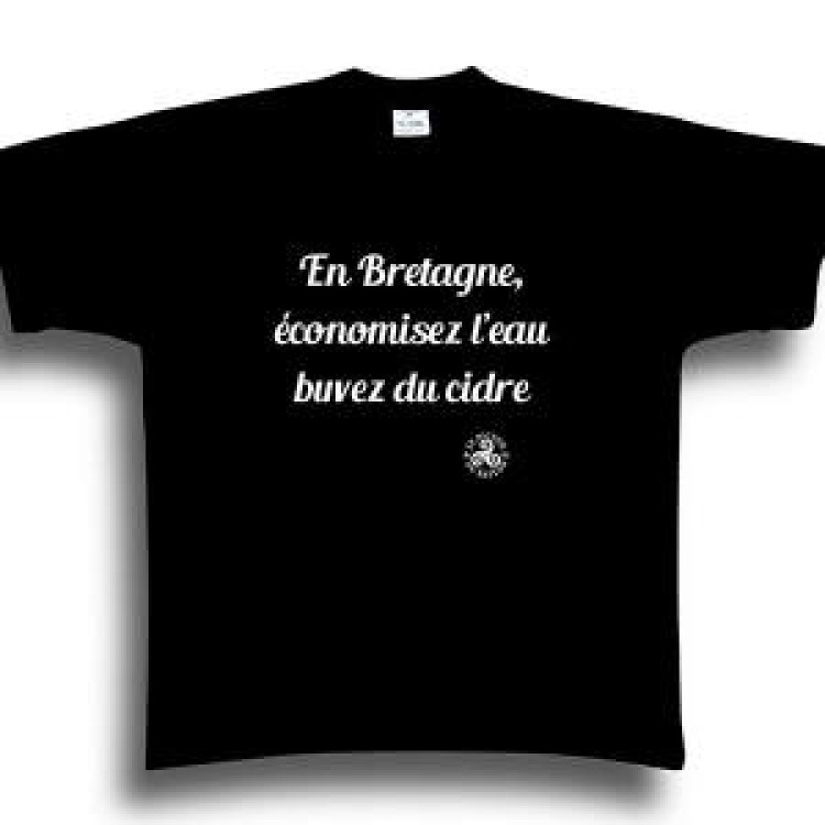 T-shirt unisexe Buvez du Cidre Hm1003 Noir Profond L