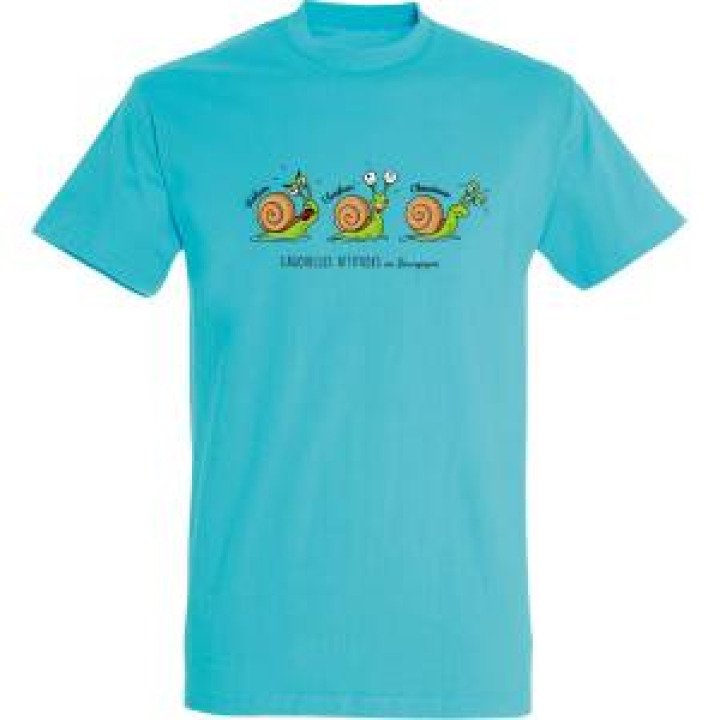 Tshirt unisexe Cagouille Attitude Bourgogne Bleu Atoll S