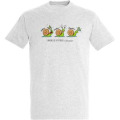 T-shirt unisexe Cagouille Attitude Bourgogne Blanc Chiné L