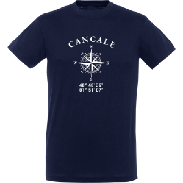 T-shirt unisexe Cancale GPS Marine L