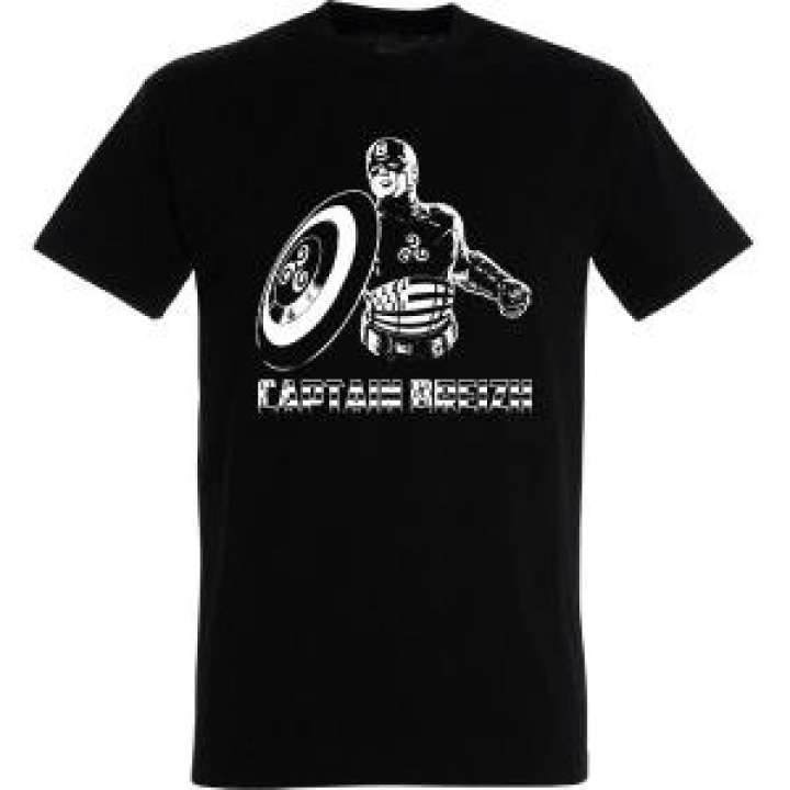 Tshirt unisexe Captain Breizh Bouclier Sh1014 Noir Profond M