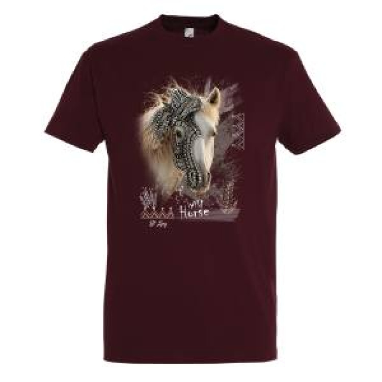 T-shirt unisexe Cheval Native Tribes Saint Lary Bordeaux XS