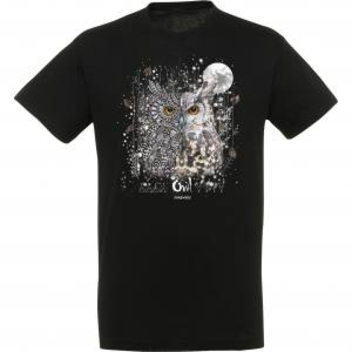 Tshirt unisexe Chouette Pyrénées Noir Profond XS