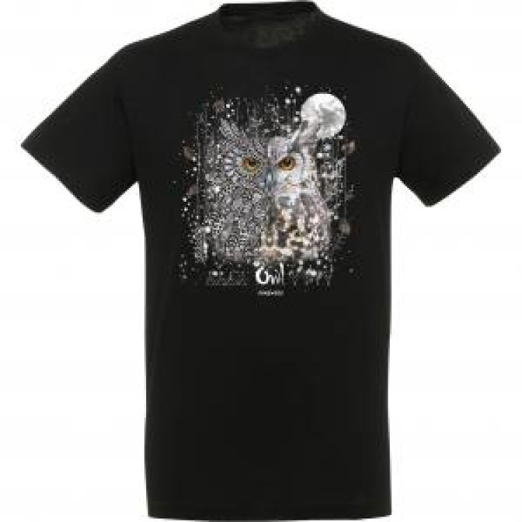 T-shirt unisexe Chouette Pyrénées Noir Profond XL