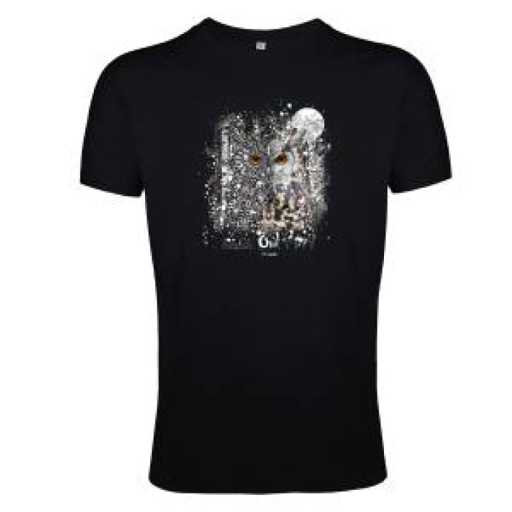 Tshirt unisexe Chouette Saint Lary Noir Profond S