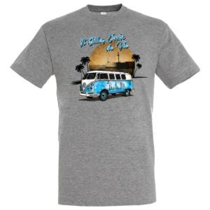 Tshirt unisexe Combi  Passage du Gois Saint Gilles Croix de Vie Gris Chiné M