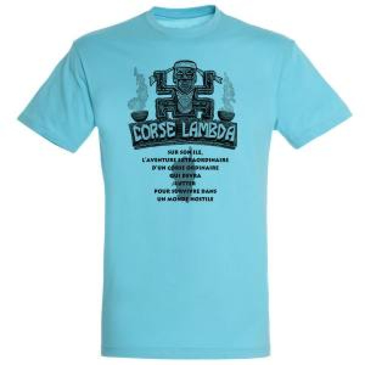Tshirt unisexe Corse Lambda Bleu Atoll S