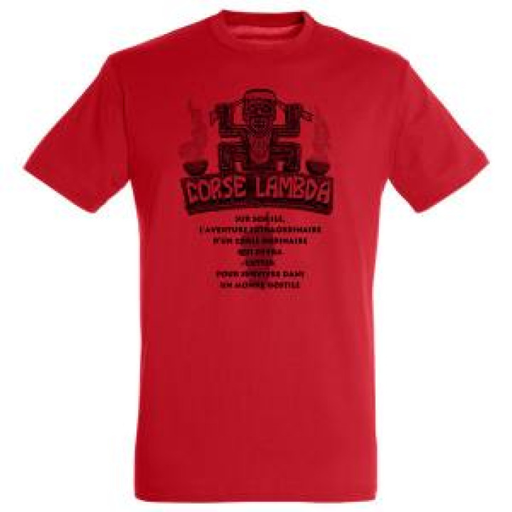 Tshirt unisexe Corse Lambda Rouge S
