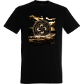 T-shirt unisexe Croix Basque dans l&rsquo;eau Biarritz Noir Profond S
