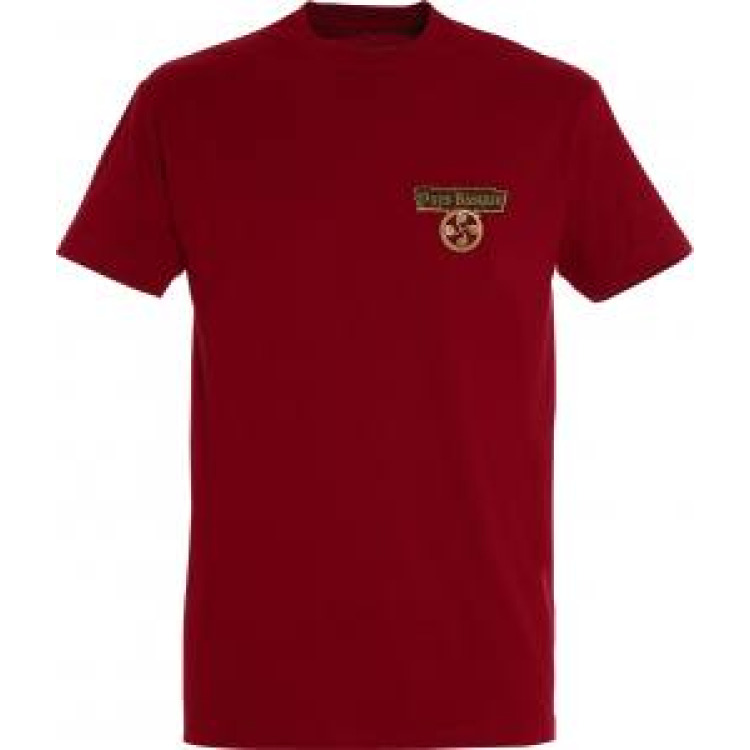 T-shirt unisexe Croix Basque Recto/ Verso Pays Basque Rouge Tango S