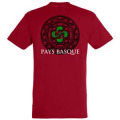 T-shirt unisexe Croix Recto/ Verso Pays Basque Rouge Tango M