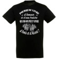 T-shirt unisexe D'amour et D'eau Fraiche Noir Profond XS