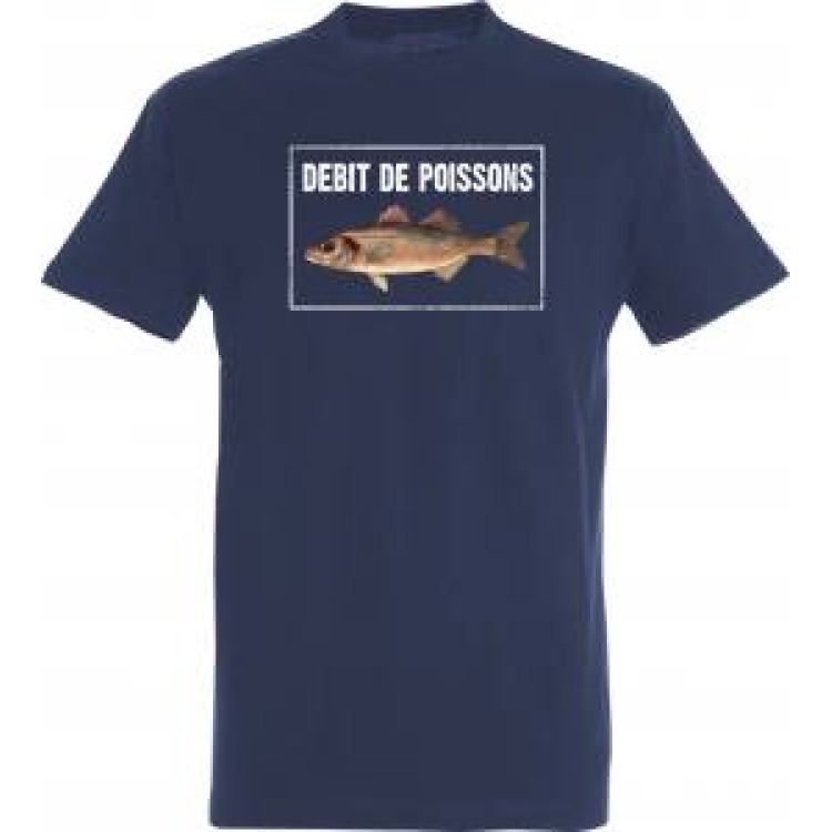 T-shirt unisexe D&eacute;bit de Poissons (Exclusif) Marine S