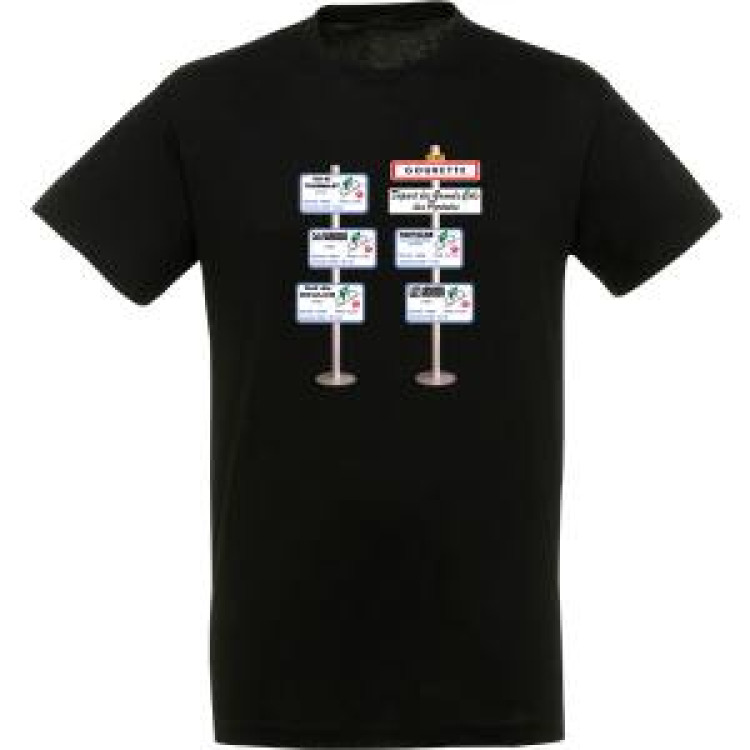 T-shirt unisexe Deux Panneaux Gourette Noir Profond XS