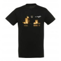 T-shirt unisexe Deux Tours de la Rochelle Noir Profond S