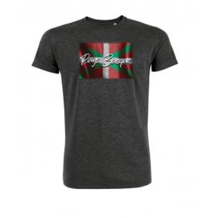 Tshirt unisexe Drapeau Basque Pays Basque Noir Profond XS