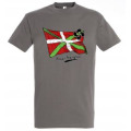 T-shirt unisexe Drapeau + Croix Basque Pays Basque Zinc S