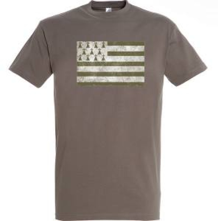 T-shirt unisexe Drapeau Vintage (Bb18679) Zinc S