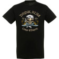 T-shirt unisexe Drink Rum Tête de Mort Sabre Corsu Noir Profond S
