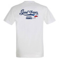 T-shirt unisexe E1331 Ref/ 25714 pocket C&oelig;ur Saint / dos Saint Tropez French Riviera France... Blanc XS