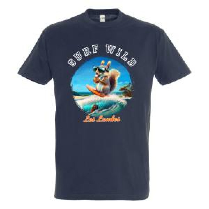 Tshirt unisexe Ecureuil Surfeur Les Landes Marine S