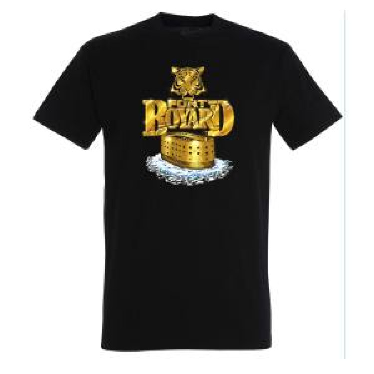 T-shirt unisexe Fort Boyard Tête de Tigre Dore Noir Profond XS