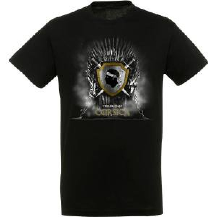 T-shirt unisexe Game of Corsica Noir Profond L