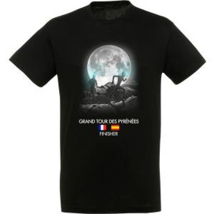 Tshirt unisexe Grand Tour des Pyrénées Col dAubisque Noir Profond XS