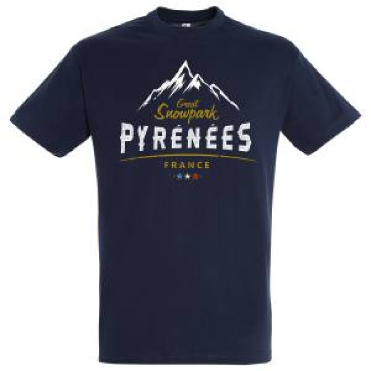 T-shirt unisexe Great Snowpark Pyrénées Marine M