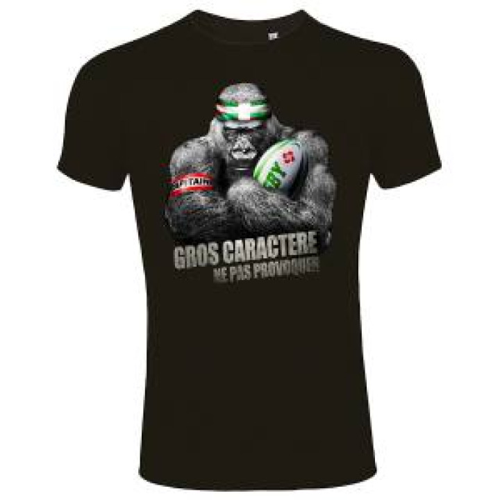 Tshirt unisexe Gros Caractère Pays Basque Rouge XS