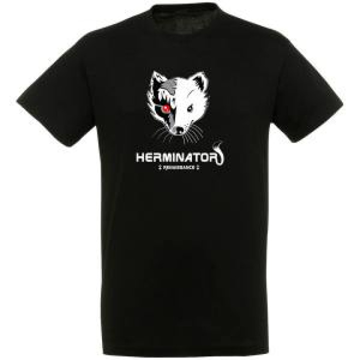 Tshirt unisexe Herminator Noir Profond XS