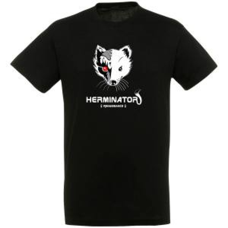 T-shirt unisexe Herminator Noir Profond L