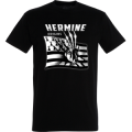 T-shirt unisexe Hermine Origine (Sh1008) Noir Profond S
