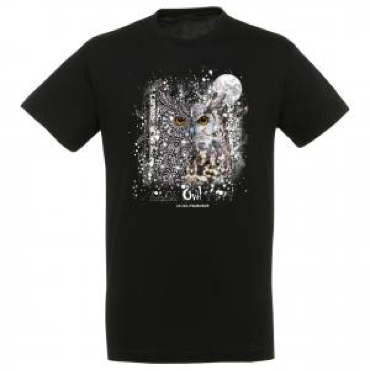 Tshirt unisexe Hibou Col dAubisque Noir Profond S