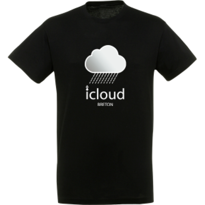 Tshirt unisexe Icloud Hm1010 Noir Profond S