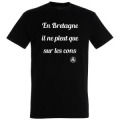 T-shirt unisexe Il ne Pleut Que sur les Cons !!! (Hm1001) Noir Profond S