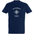 T-shirt unisexe Ile de Br&eacute;hat GPS Marine XS